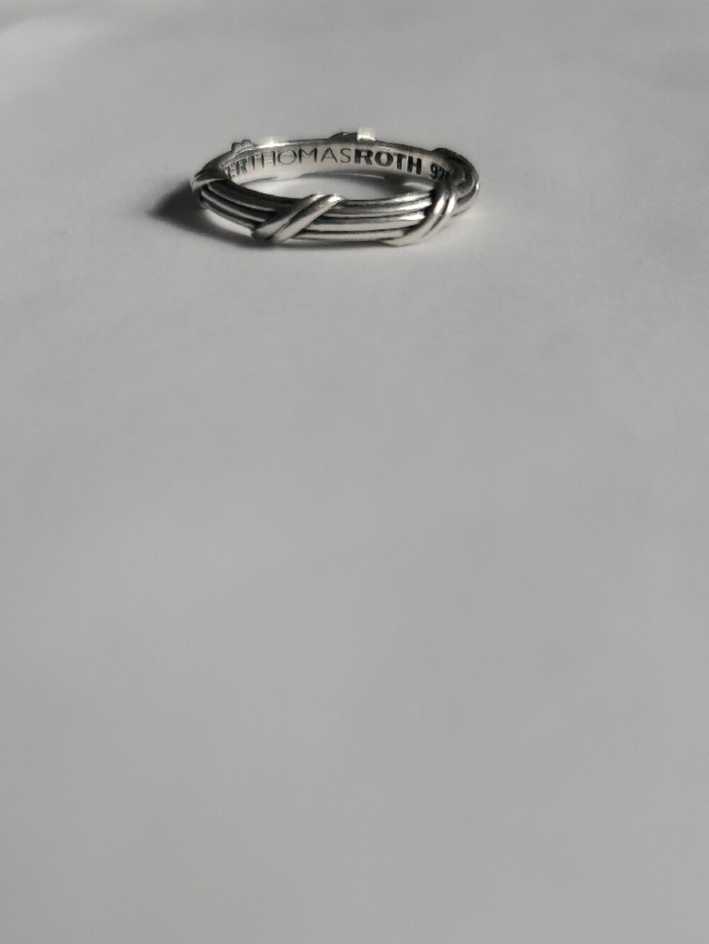 Peter Thomas Roth 925 Sterling Silver Twisted Band Ring Size 7.75 - Picture 5 of 5